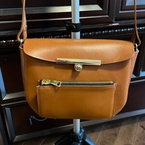 Leather camel coloured bag from atelier in Paris Herbert